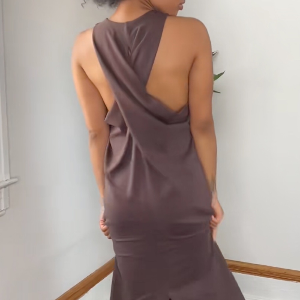 Zara Knotted Combination dress twist back